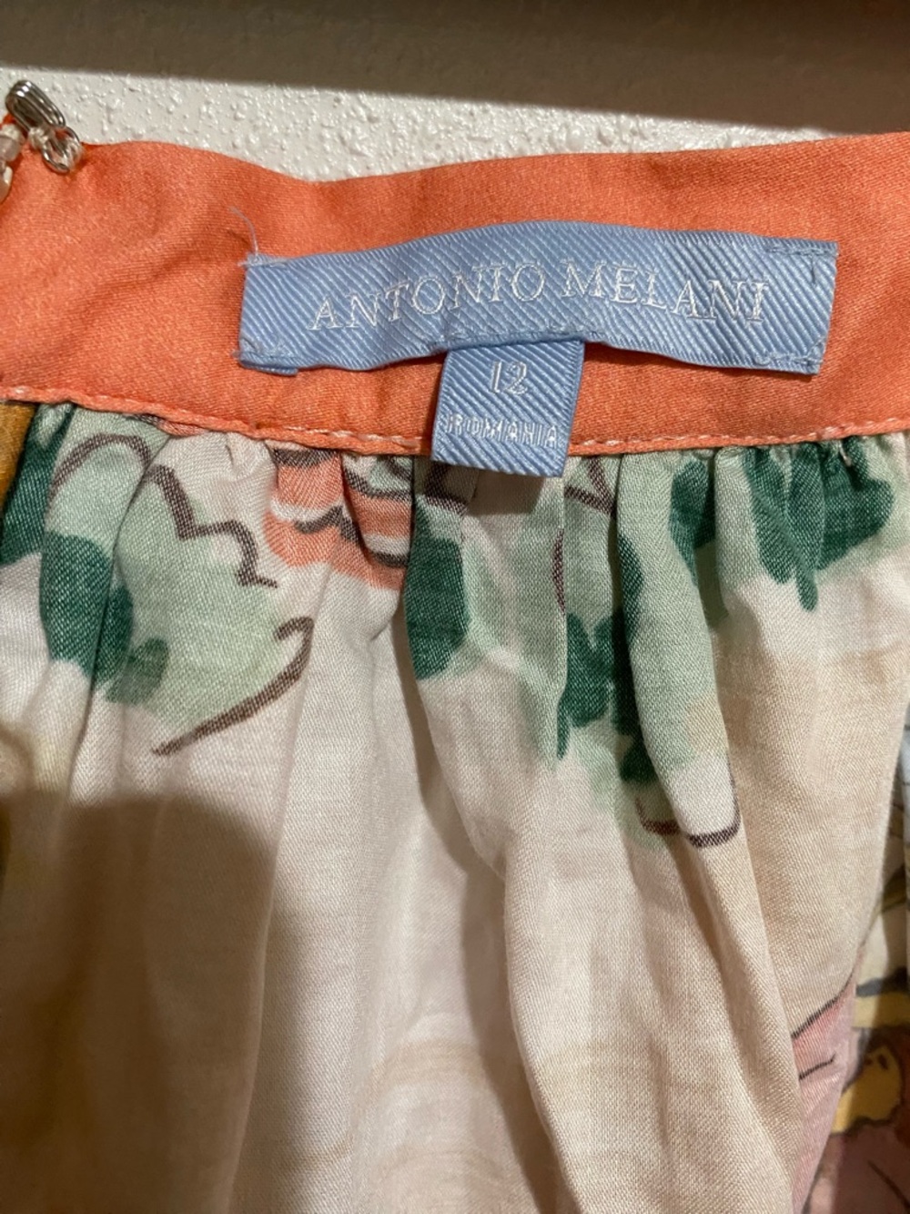 ANTONIO MELANI Tropical Print Midi Skirt A-29 - Picture 9 of 9
